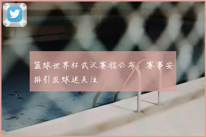 篮球世界杯武汉赛程公布,赛事安排引发球迷关注